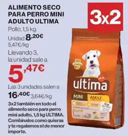 Hipercor Ultima Alimento seco para perro mini adulto oferta