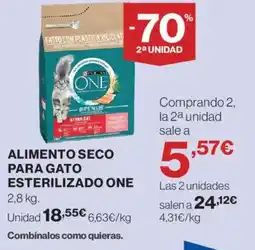 Hipercor One Alimento seco para gato esterilizado oferta