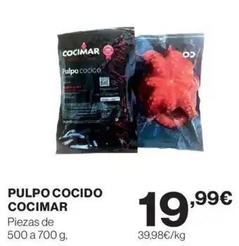 Hipercor Cocimar Pulpo cocido oferta