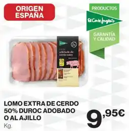 Hipercor Lomo extra de cerdo 50% duroc adobado o al ajillo oferta