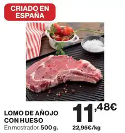 Hipercor Lomo de añojo con hueso oferta