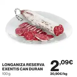 Hipercor Longaniza reserva exentis can duran oferta