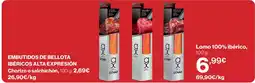 Hipercor Embutidos de bellota ibéricos alta expresión oferta