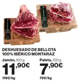 Hipercor Deshuesado de bellota 100% ibérico montaraz oferta