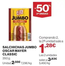 Hipercor Salchichas jumbo oscar mayer classic oferta