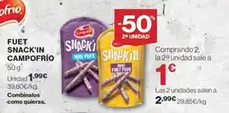 Hipercor Campofrio Fuet snack'in oferta