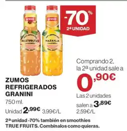 Hipercor Granini Zumos refrigerados oferta