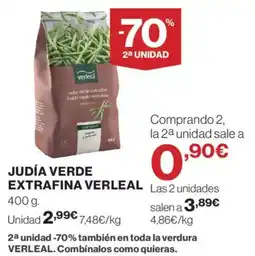 Hipercor Verleal Judía verde extrafina oferta