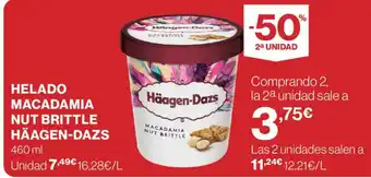 Häagen-Dazs Helado macadamia nut brittle