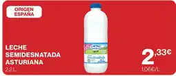 Hipercor Asturiana Leche semidesnatada oferta