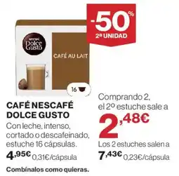 Hipercor Dolce Gusto Café nescafé oferta