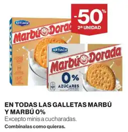 Hipercor En todas las galletas marbú y marbú 0% oferta