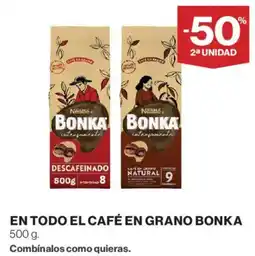Hipercor Bonka En todo el café en grano oferta