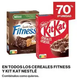 Hipercor En todos los cereales fitness y kit kat nestlé oferta