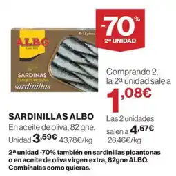 Hipercor Albo Sardinillas oferta