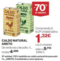Hipercor Caldo natural aneto oferta