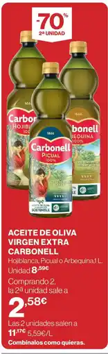 Hipercor Carbonell Aceite de oliva virgen extra oferta