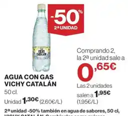 Hipercor Vichy Catalán Agua con gas oferta