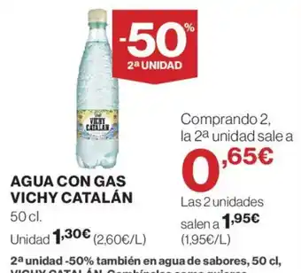 Hipercor Vichy Catalán Agua con gas oferta