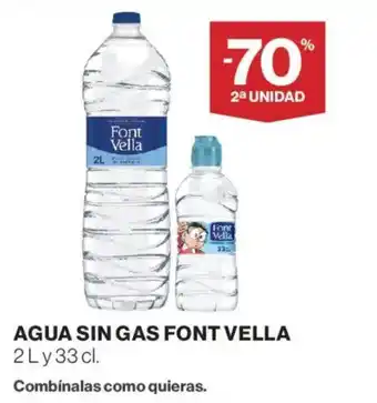 Hipercor Font Vella Agua sin gas oferta