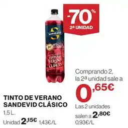 Hipercor Tinto de verano sandevid clásico oferta