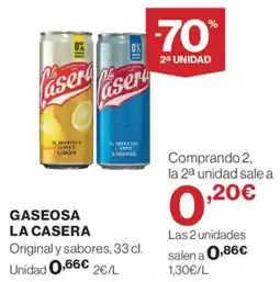 Hipercor La Casera Gaseosa oferta