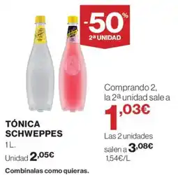 Hipercor Schweppes Tónica oferta