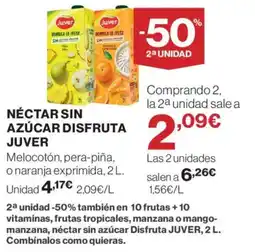 Hipercor Juver Néctar sin azúcar disfruta oferta