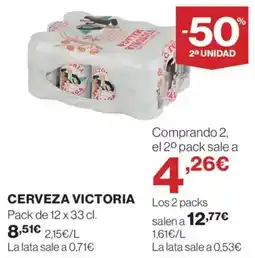 Hipercor Victoria Cerveza oferta
