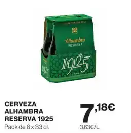 Hipercor Alhambra Reserva 1925 Cerveza oferta