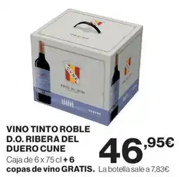 Hipercor Vino tinto roble d.o. ribera del duero cune oferta