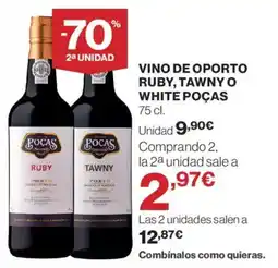 Hipercor White Poças Vino de oporto ruby, tawnyo oferta