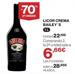 Hipercor Baileys Licor crema oferta