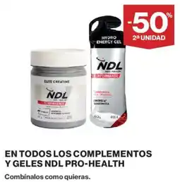 Hipercor En todos los complementos y geles ndl pro-health oferta