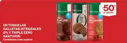 Hipercor Santiveri En todas las galletas integrales 0% y triple zero oferta