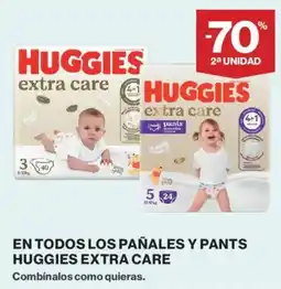 Hipercor En todos los pañales y pants huggies extra care oferta