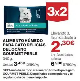 Hipercor Alimento húmedo para gato delicias del ocáno gourmet perle oferta