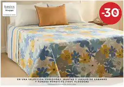 Hipercor En una selección edredones, mantas y juegos de sábanas y fundas nórdicas (100% algodón) oferta