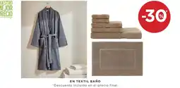 Hipercor En textil baño oferta