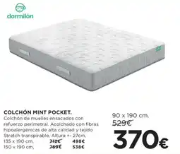 Hipercor Colchón mint pocket oferta