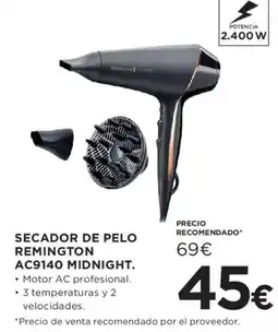 Hipercor Remington Secador de pelo ac9140 midnight oferta