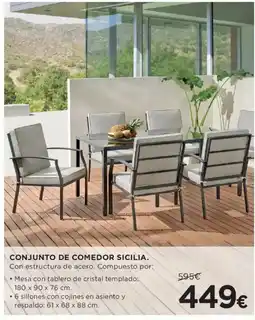 Hipercor Conjunto de comedor sicilia oferta