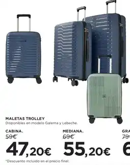 Hipercor Maletas trolley oferta
