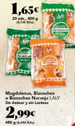 Gadis LALY Magdalenas, Bizcochos o Bizcochos Naranja Sin Azúcar y sin Lactoca oferta