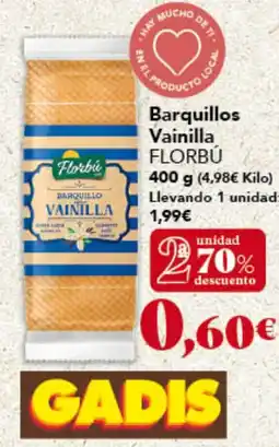 Gadis FLORBÚ Barquillos Vainilla oferta