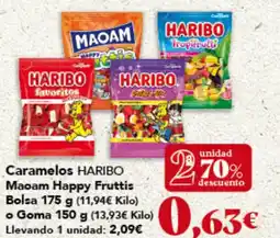 Gadis HARIBO Caramelos Maoam Happy Fruttis Bolsa o Goma oferta