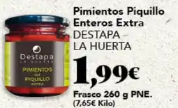 Gadis DESTAPA LA HUERTA Pimientos Piquillo Enteros Extra oferta