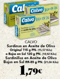 Gadis CALVO Sardinas en Aceite de Oliva Original Bajas en Sal Sardinillas en Aceite de Oliva Bajas en Sal oferta