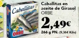 Gadis ORBE Caballitas en aceite de Girasol oferta