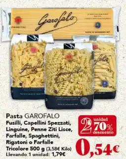Gadis GAROFALO Pasta Fusilli, Capellini Spezzati, Linguine, Penne Ziti Lisce, Farfalle, Spaghettini, Rigatoni o Farfalle Tricolore oferta